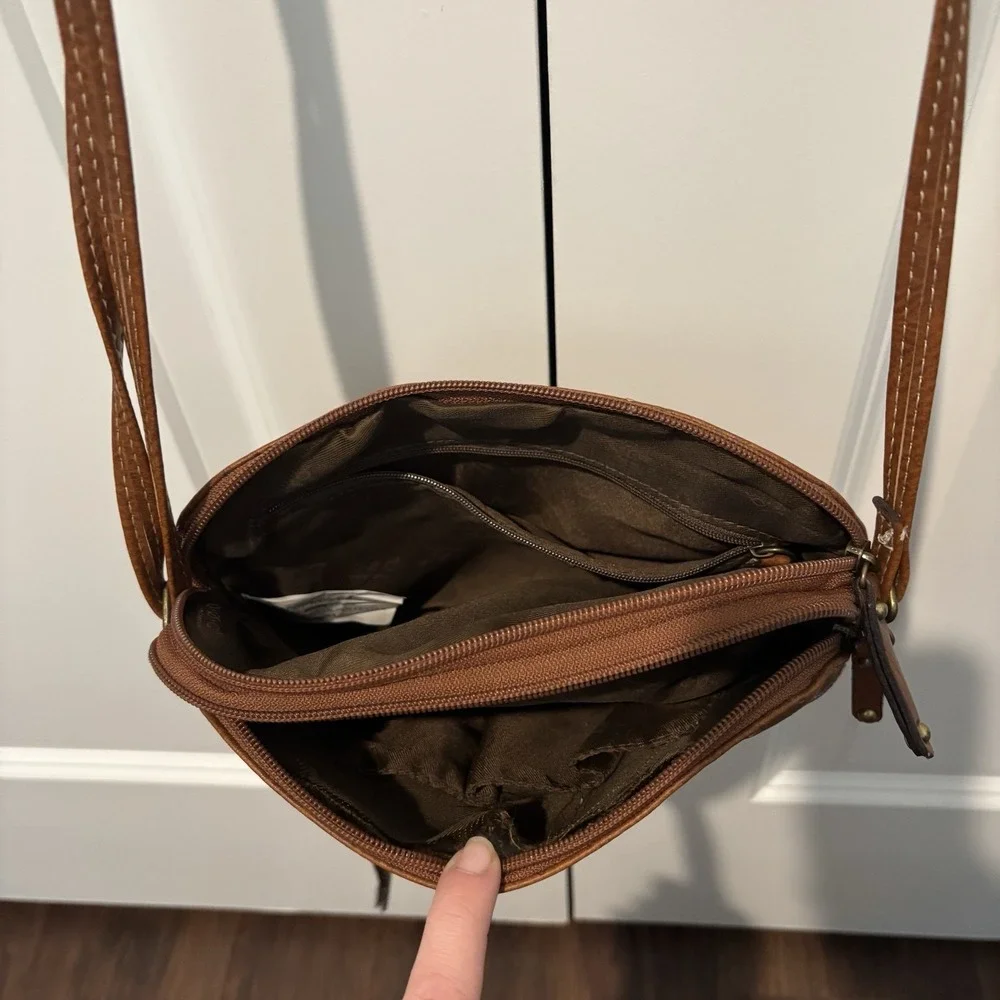 BOC Born Concept‎ Faux Leather Crossbody Bag Purse Tan Brown